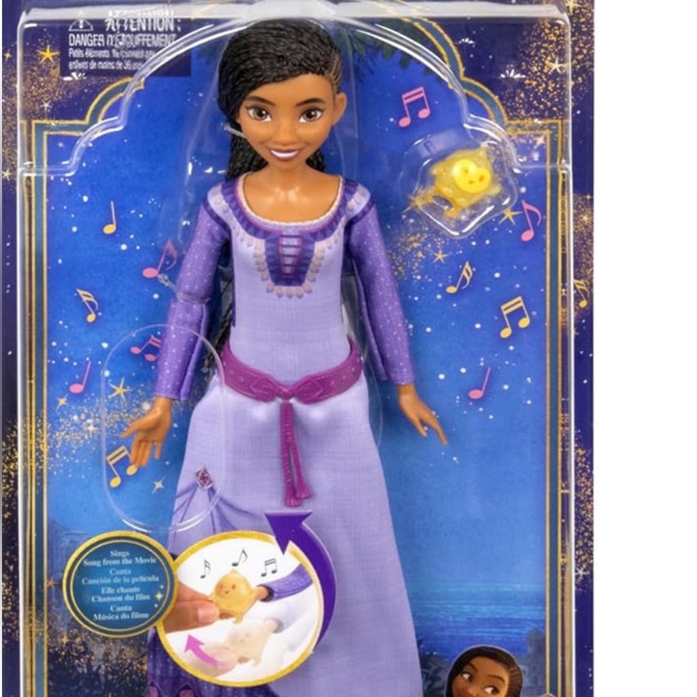 Disney Wish Singing Asha of Rosas Fashion Doll Star Posable Ages 3+
